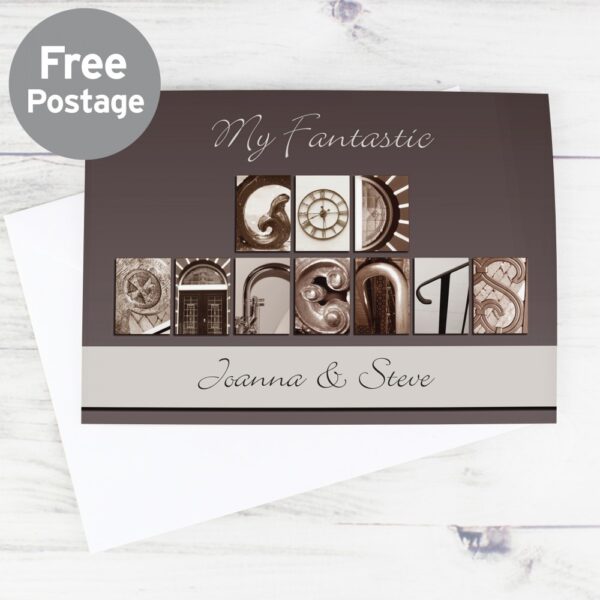 Personalised Affection Art Godparents Card