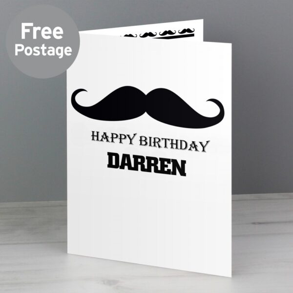 Personalised Moustache Card