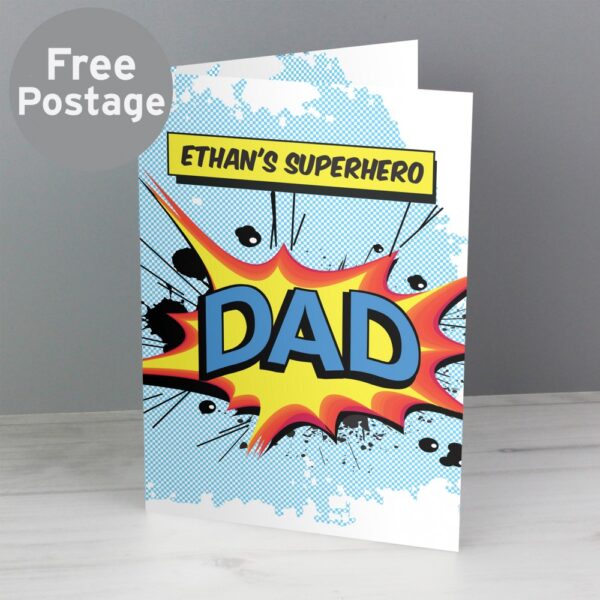 Personalised Super Hero Comic Book Themed Card