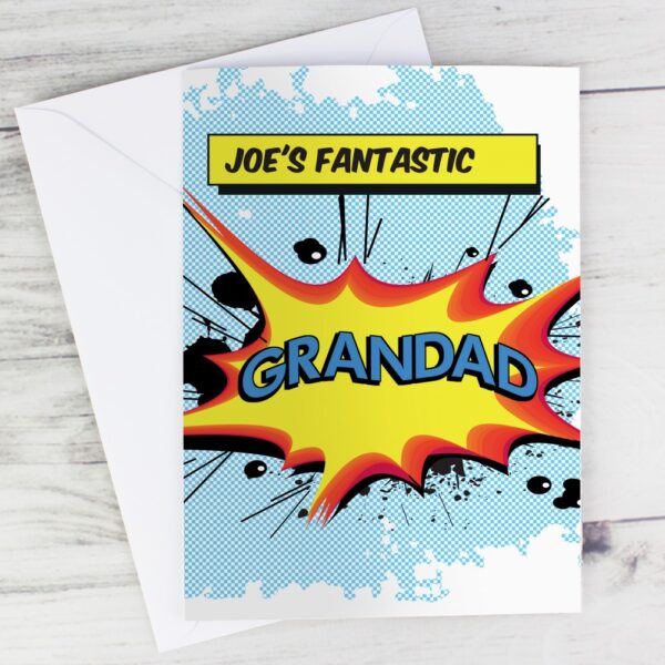 Personalised Super Hero Comic Book Themed Card - Image 3