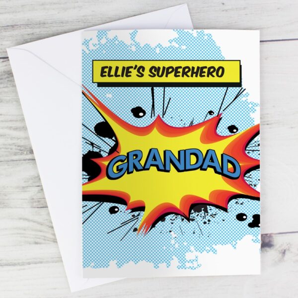 Personalised Super Hero Comic Book Themed Card - Image 4