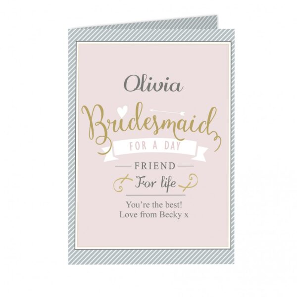 Personalised I Am Glad... Bridesmaid Card - Image 2