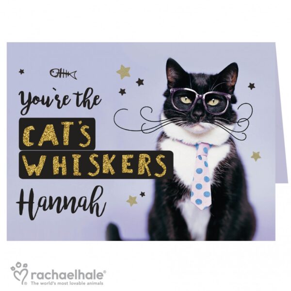 Personalised Rachael Hale Youre the Cats Whiskers Card - Image 2