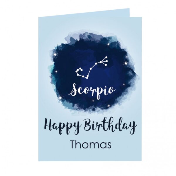 Personalised Scorpio Zodiac Star Sign Card (October 23rd - November 21st) - Image 2