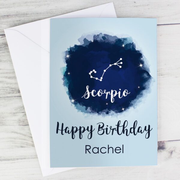Personalised Scorpio Zodiac Star Sign Card (October 23rd - November 21st) - Image 5