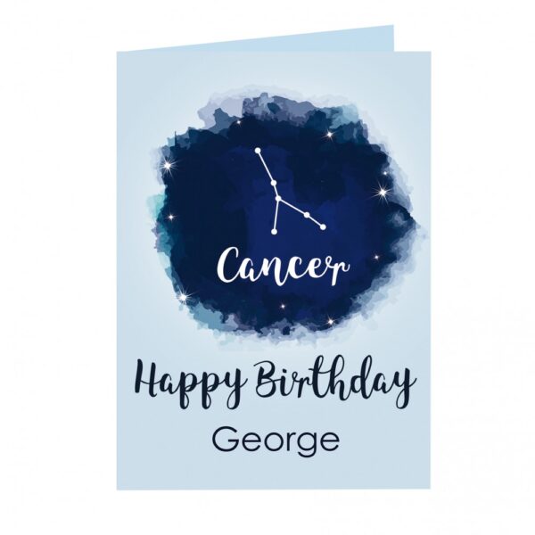 Personalised Cancer Zodiac Star Sign Card (21st June - 22nd July) - Image 2