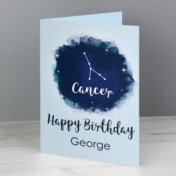 Personalised Cancer Zodiac Star Sign Card (21st June - 22nd July) - Image 3