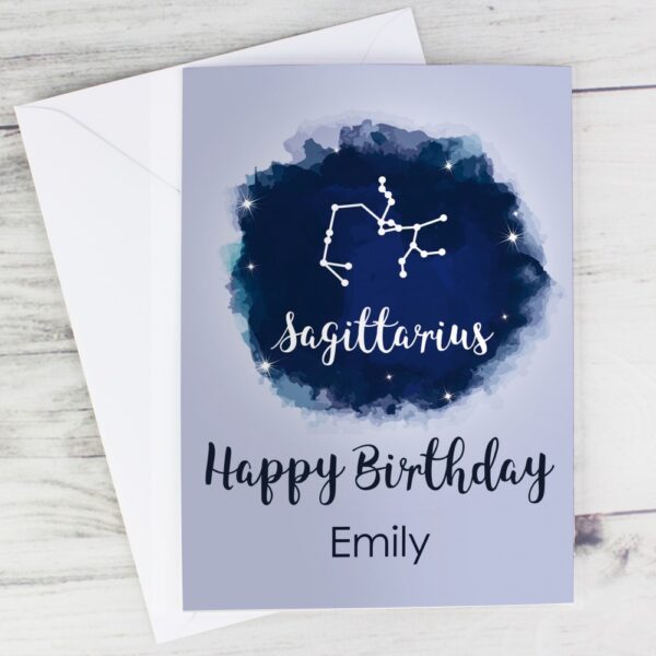 Personalised Sagittarius Zodiac Star Sign Card (November 22nd - December 21st) - Image 3