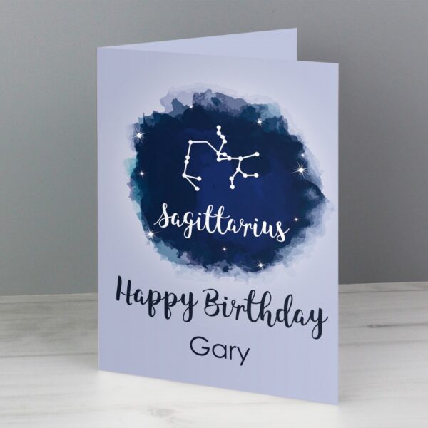 Personalised Sagittarius Zodiac Star Sign Card (November 22nd - December 21st) - Image 5