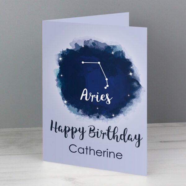 Personalised Aries Zodiac Star Sign Card (March 21st-April 19th) - Image 5