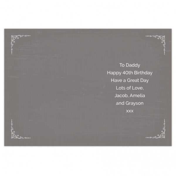 Personalised Vintage Typography Birthday Card - Image 3