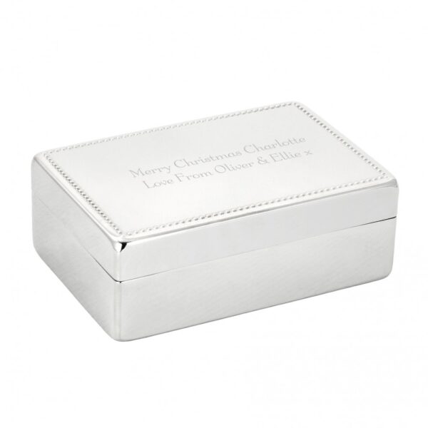 Personalised Any Message Rectangular Jewellery Box - Image 4