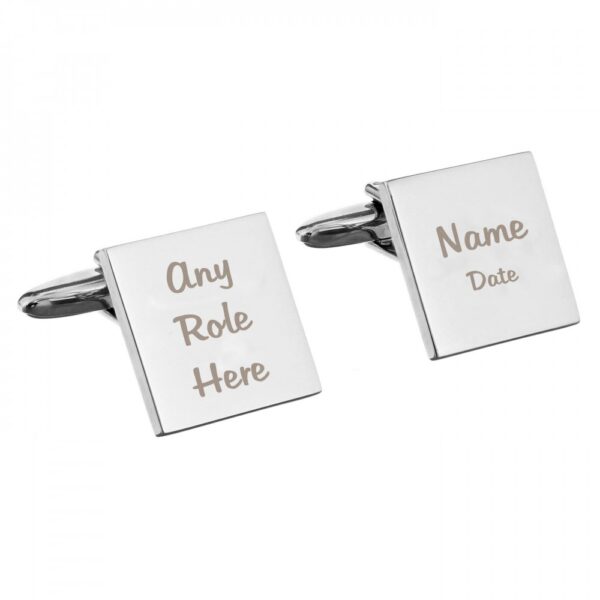 Personalised Square Cufflinks -3 lines - Image 5