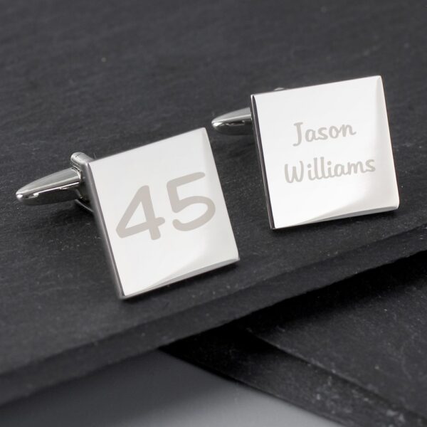 Personalised Birthday Big Age Cufflinks - Image 3