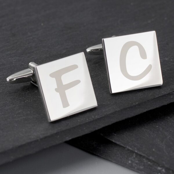 Personalised Initial Square Cufflinks