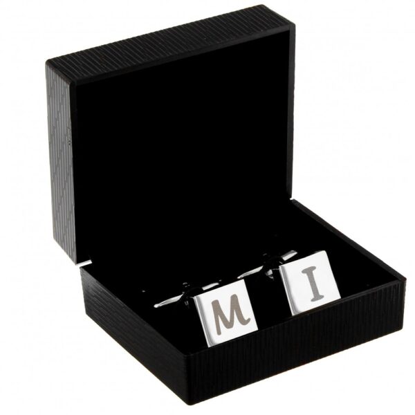 Personalised Initial Square Cufflinks - Image 4