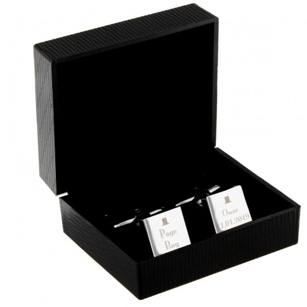 Personalised Decorative Wedding Page Boy Cufflinks - Image 3