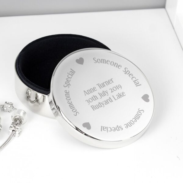 Personalised Someone Special Round Trinket Box