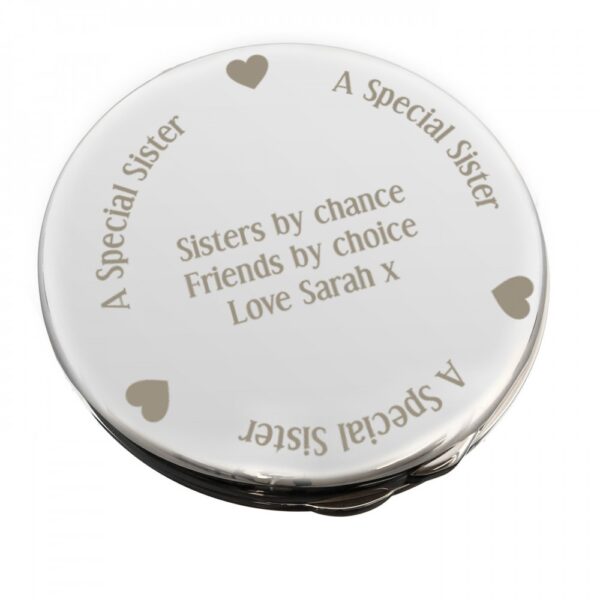 Personalised Sister Compact Mirror - Image 2