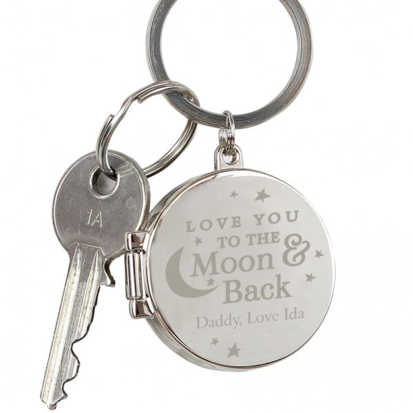 Personalised To the Moon and Back...Photo Keyring - Image 4