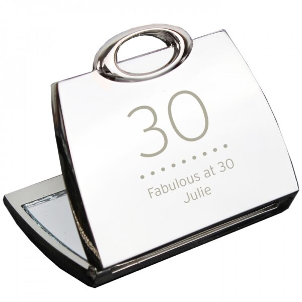 Personalised Birthday Big Age Handbag Compact Mirror - Image 2