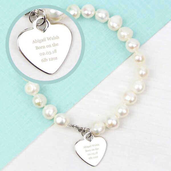 Personalised White Freshwater Pearl Message Bracelet - Image 4