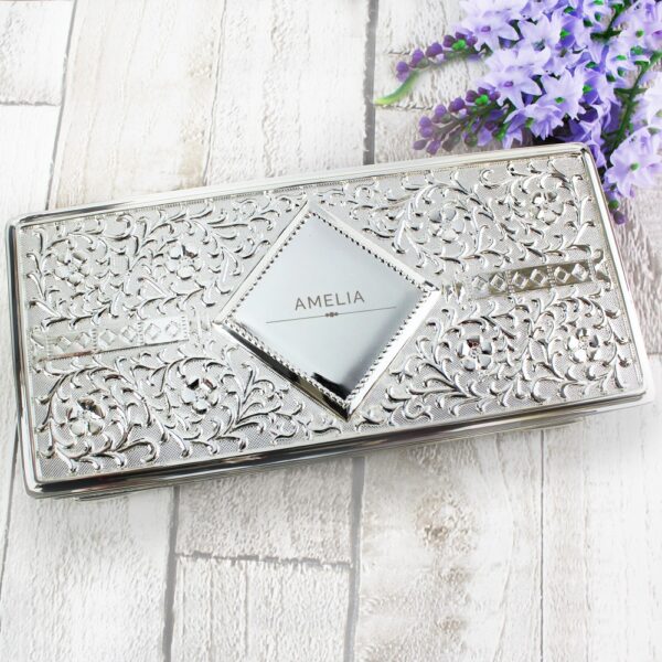 Personalised Classic Antique Silver Plated Jewellery Box - Image 6