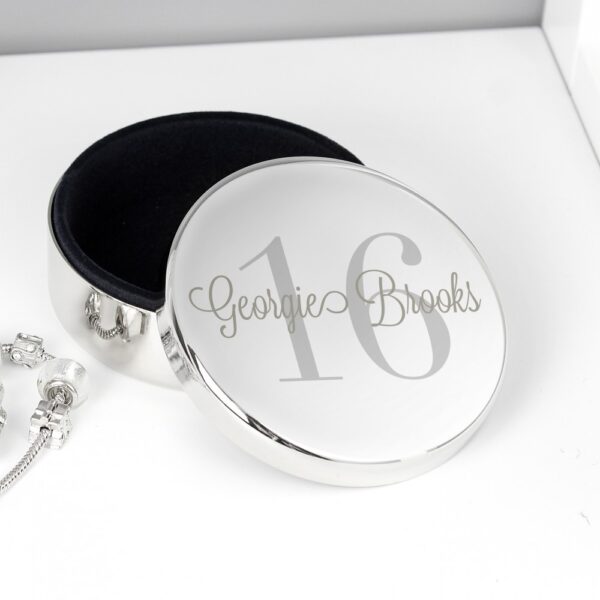 Personalised Birthday Big Age Round Trinket Box - Image 6