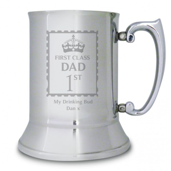 Personalised 1st Class Stainless Steel Tankard - Image 2