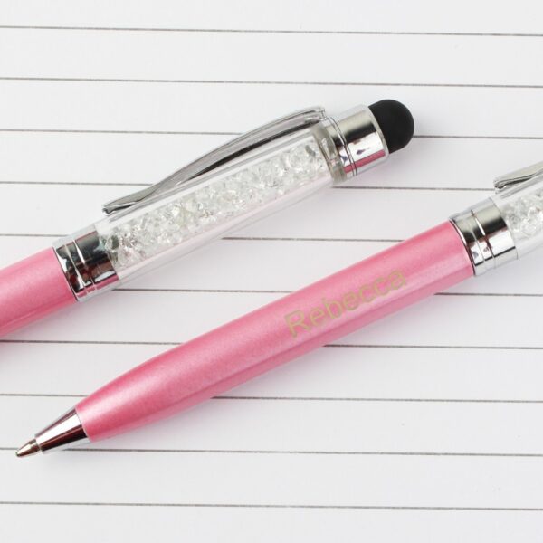 Personalised Diamante Elements Pink Pen - Image 5