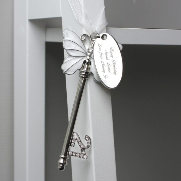 Personalised Butterfly 21st Birthday Key - Image 3