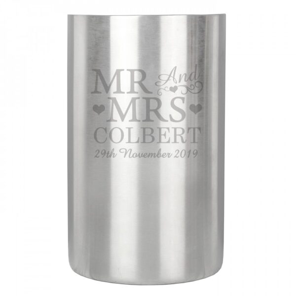 Personalised Mr & Mrs Wine Cooler - Image 2