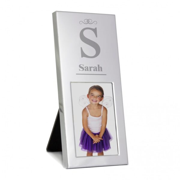 Personalised Small Initial 3x2 Silver Photo Frame - Image 2