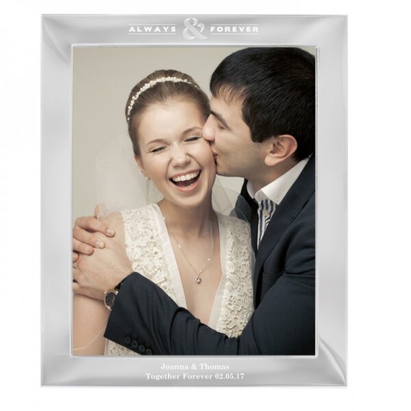 Personalised Always & Forever 10x8 Silver Photo Frame - Image 2