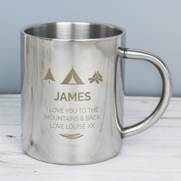 Personalised 'Wilderness Wanderer' Stainless Steel Mug - Image 4