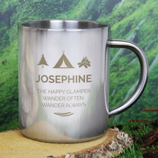 Personalised 'Wilderness Wanderer' Stainless Steel Mug - Image 6