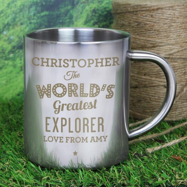 Personalised 'The World's Greatest' Stainless Steel Mug