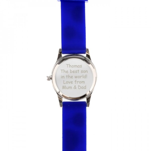 Personalised Kids Blue Time Teacher Watch with Presentation Box - Image 2