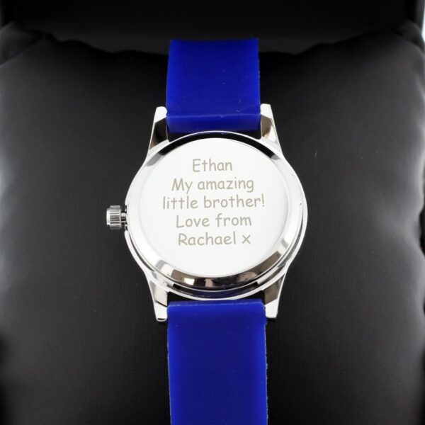 Personalised Kids Blue Time Teacher Watch with Presentation Box - Image 3
