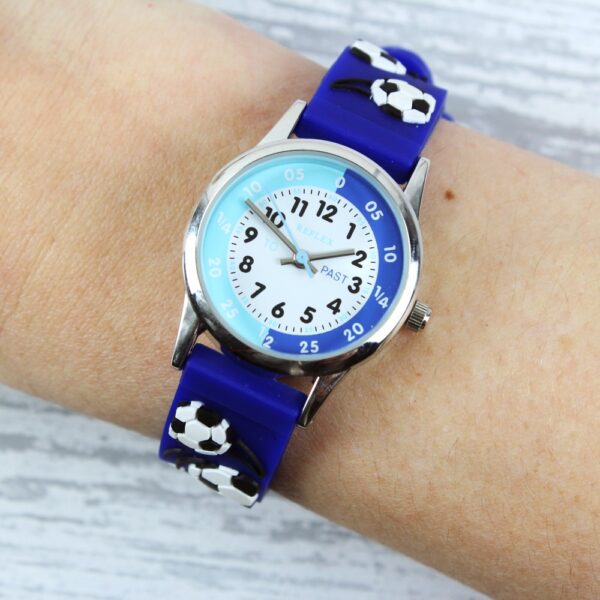 Personalised Kids Blue Time Teacher Watch with Presentation Box - Image 4