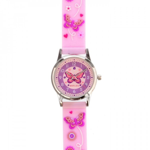 Personalised Kids Pink Time Teacher Butterfly Watch with Presentation Box - Image 5