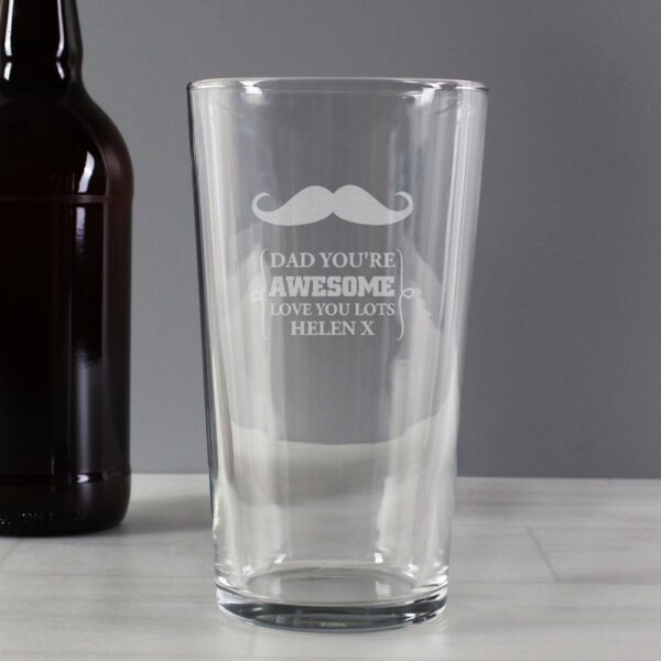 Personalised Moustache Pint Glass - Image 3