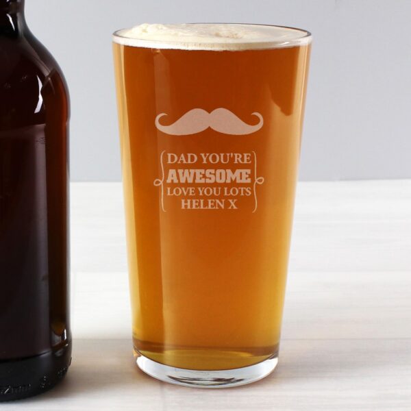 Personalised Moustache Pint Glass - Image 4