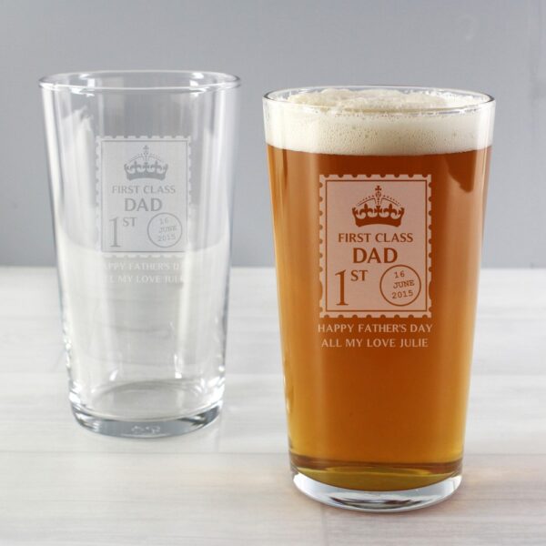 Personalised 1st Class Pint Glass - Image 4
