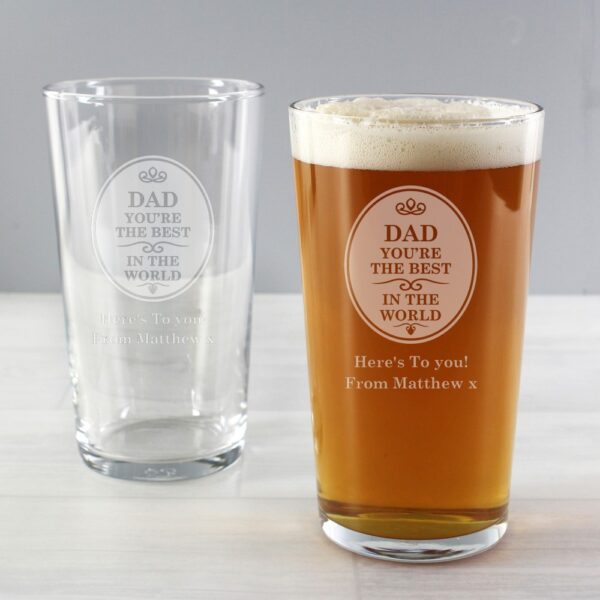 Personalised The Best in the World Pint Glass - Image 4