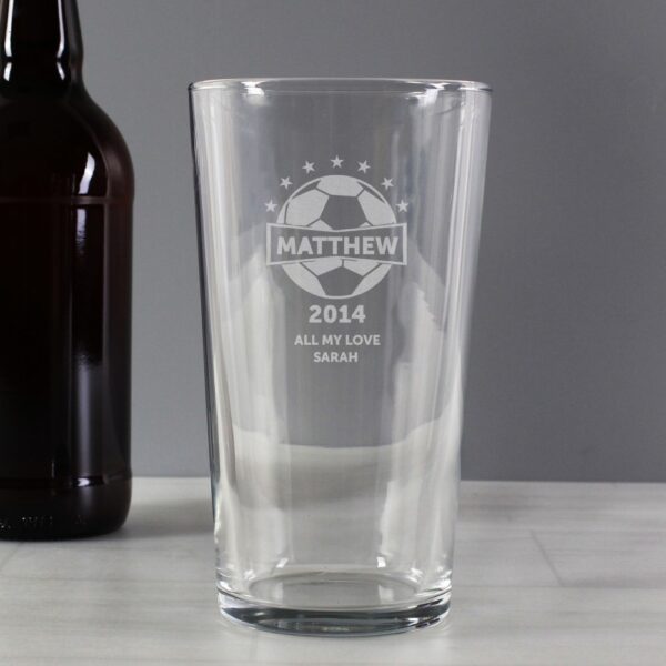 Personalised Football Pint Glass - Image 3