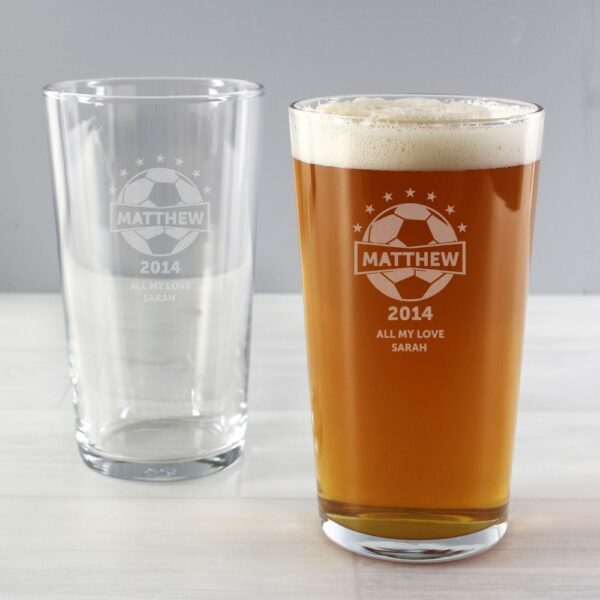 Personalised Football Pint Glass - Image 4