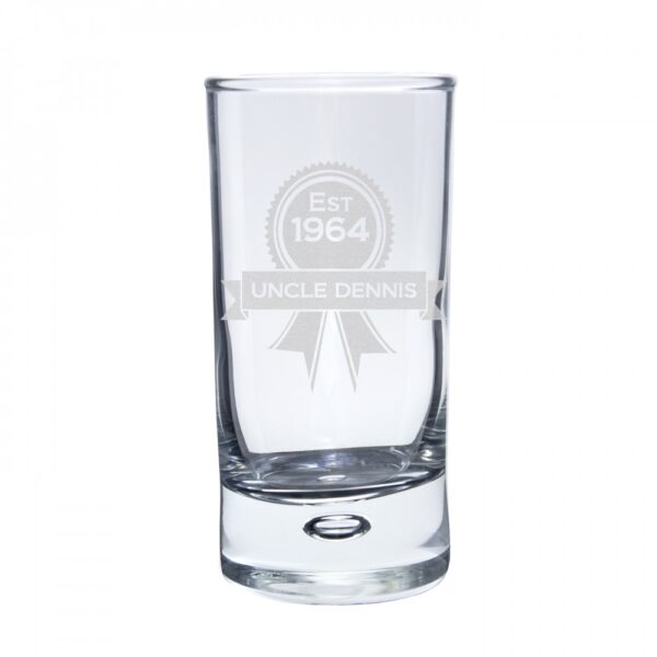 Personalised Established Rosette Bubble Shot Glass - Image 2