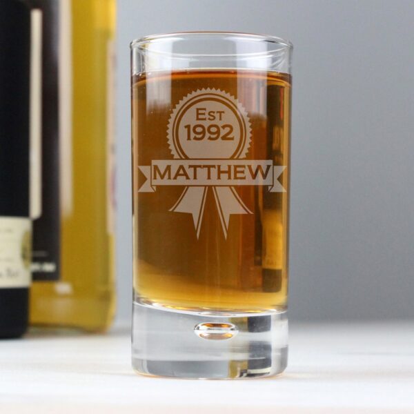 Personalised Established Rosette Bubble Shot Glass - Image 3