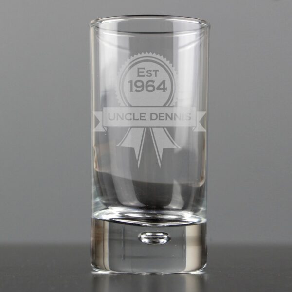 Personalised Established Rosette Bubble Shot Glass - Image 4